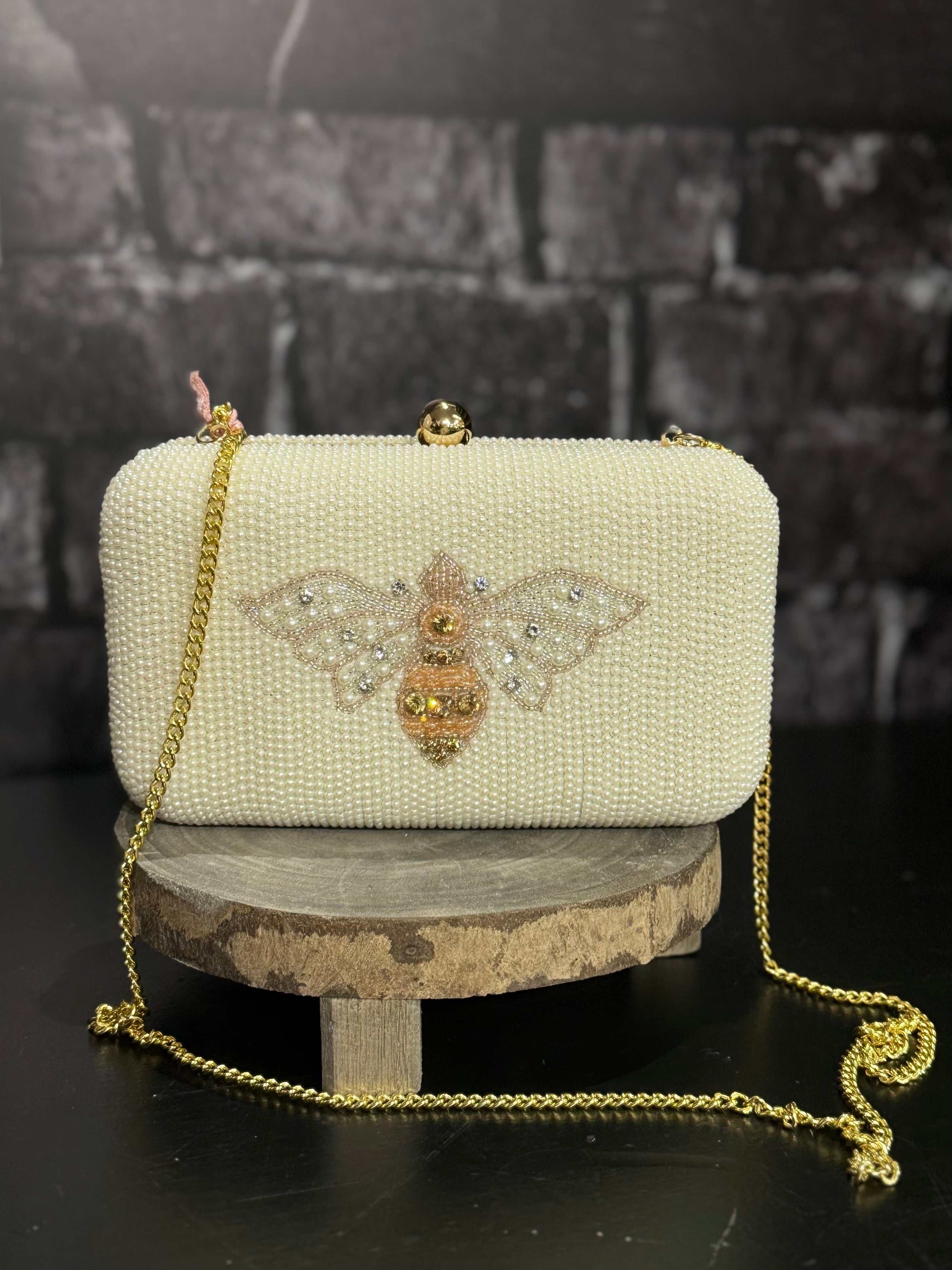Pop The Bubbly Beaded Clutch main image 0