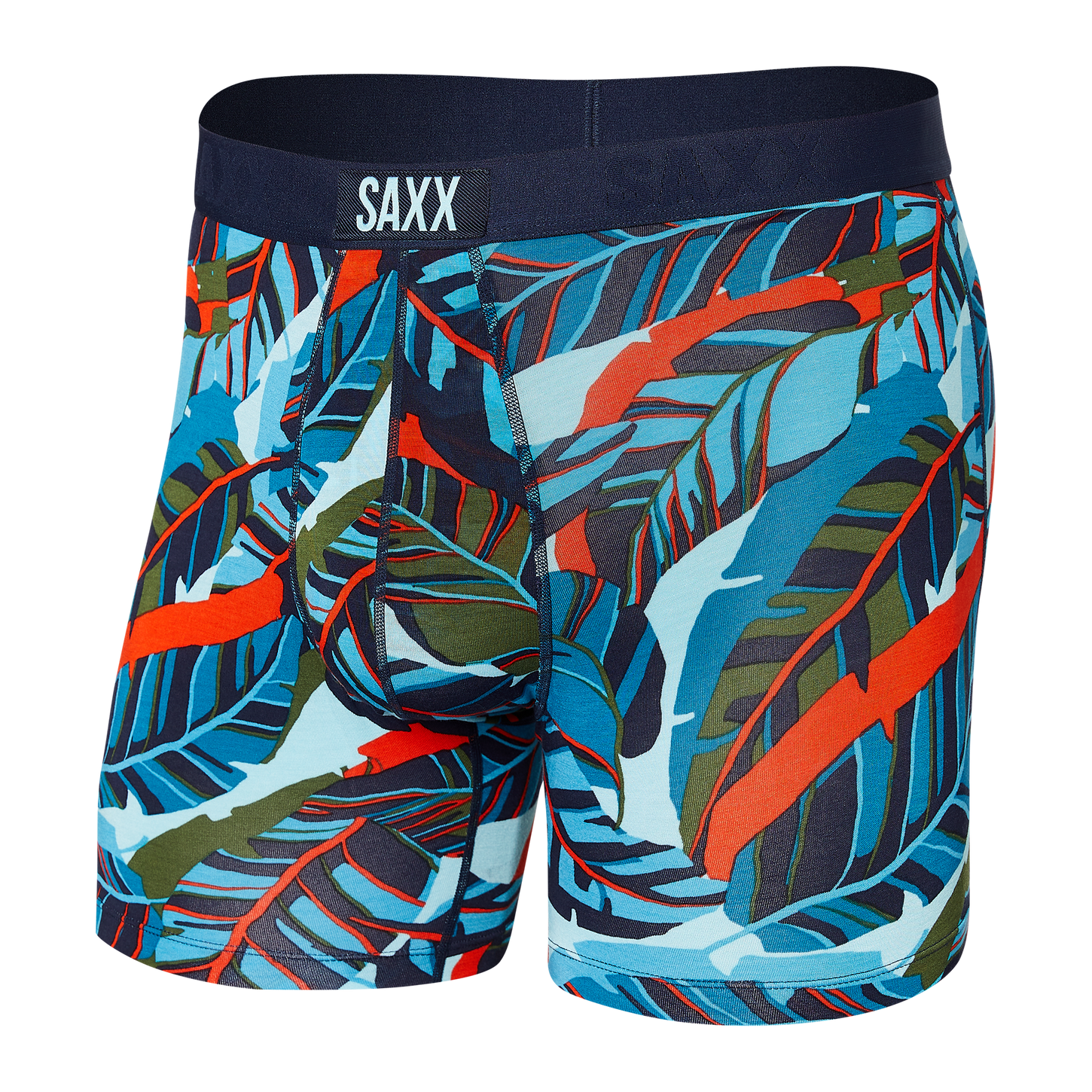 Saxx Vibe Boxer Brief - Blue Pop Jungle 2