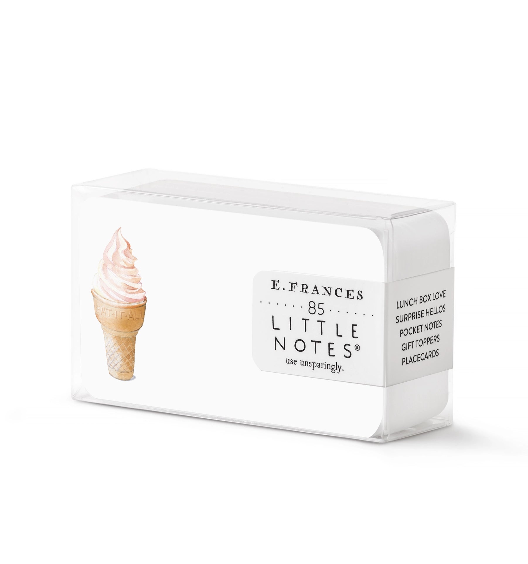 Little Notes Boxed Set of 85 Mini Note Cards ice cream