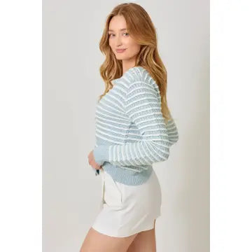 Washed Thermal Henley Top