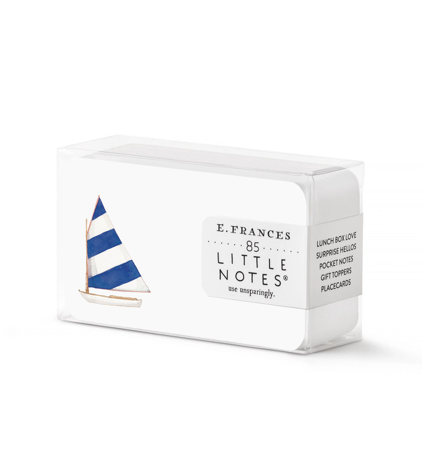 Little Notes Boxed Set of 85 Mini Note Cards Sail boat