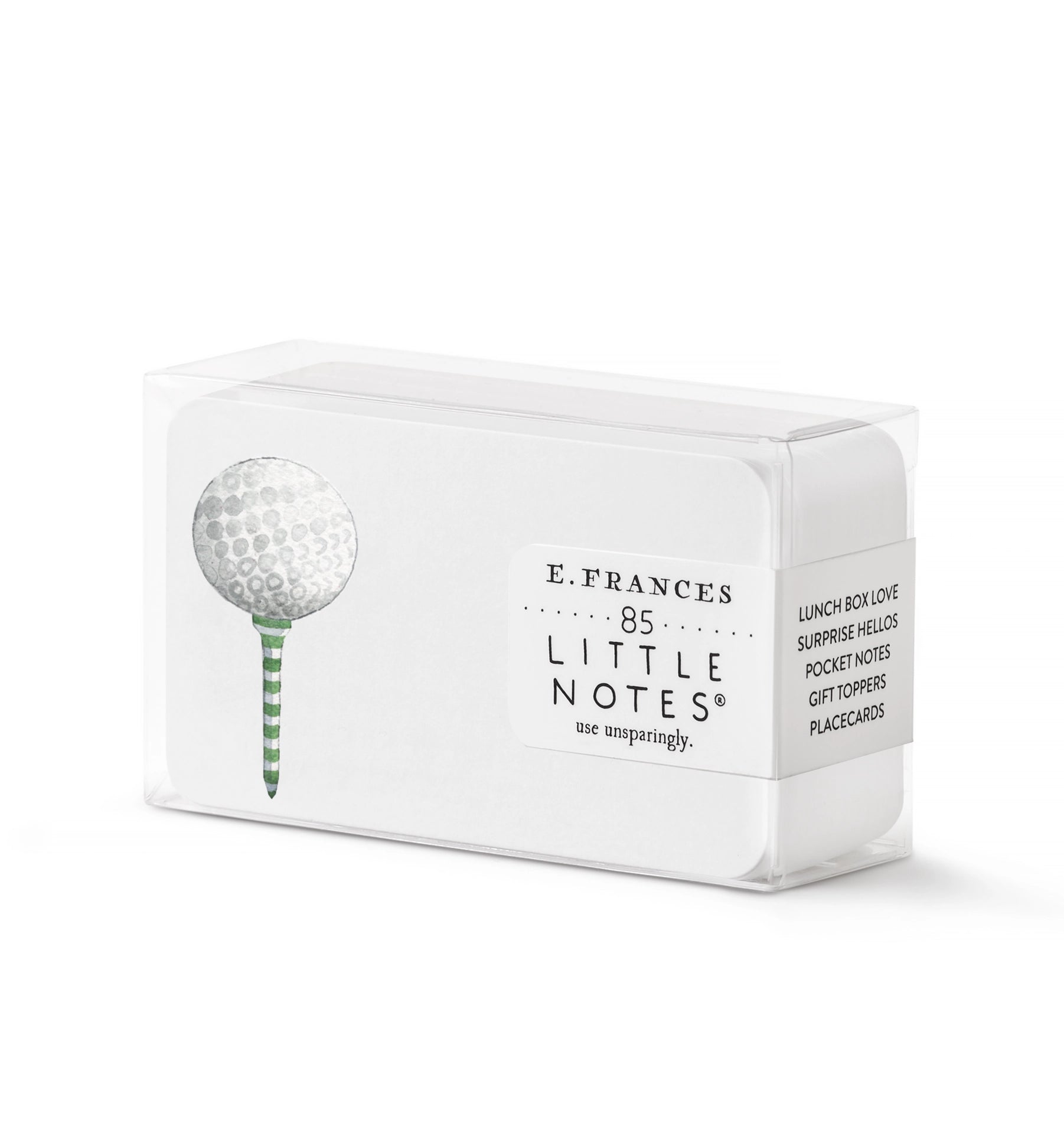 Little Notes Boxed Set of 85 Mini Note Cards golf tee