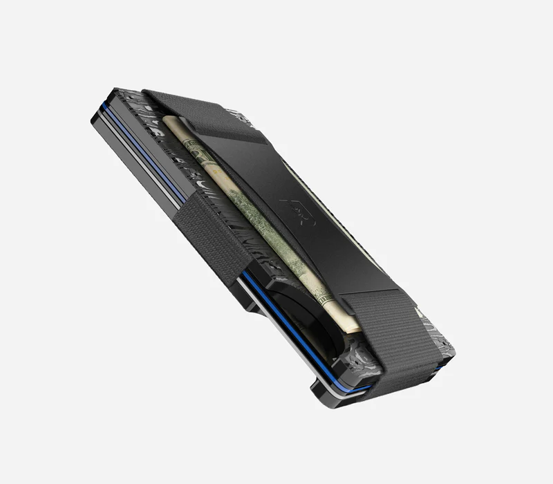 Ridge Wallet | Black Damascus - Both profile