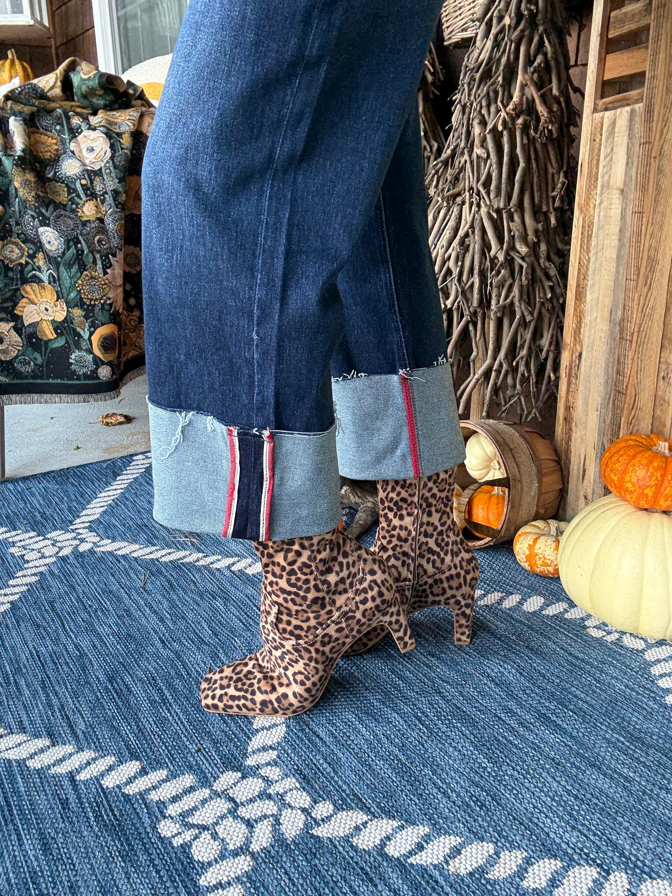 Roan DK Leopard Suede Bootie