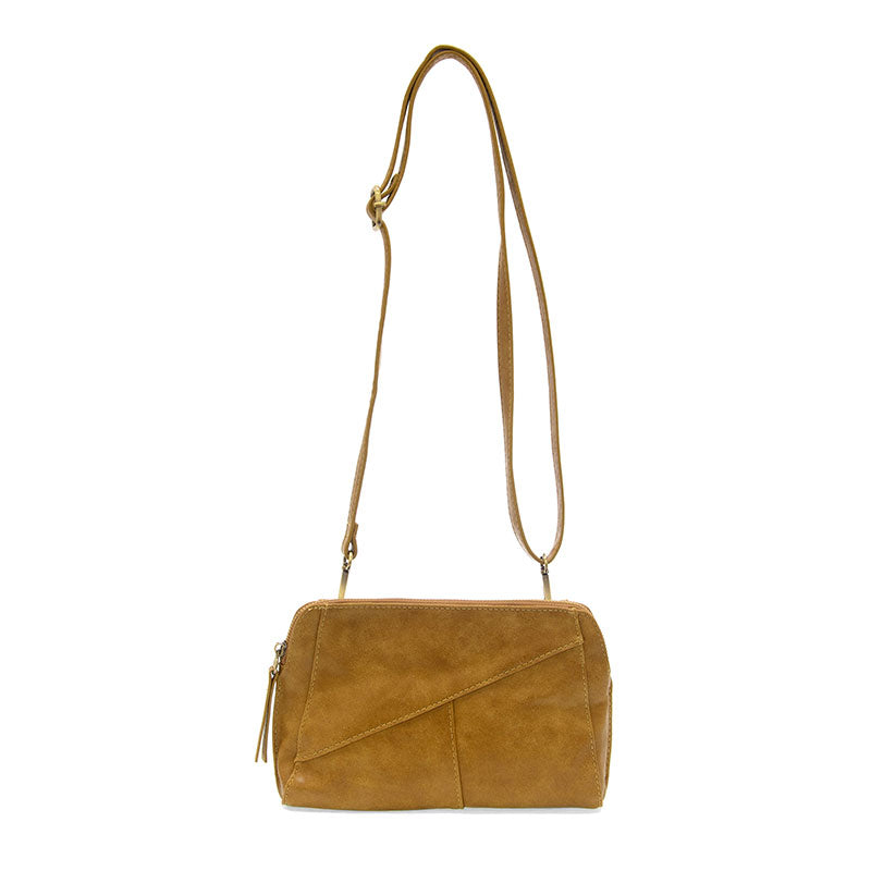 Spicy Mustard Crossbody with Woven Wrist Strap