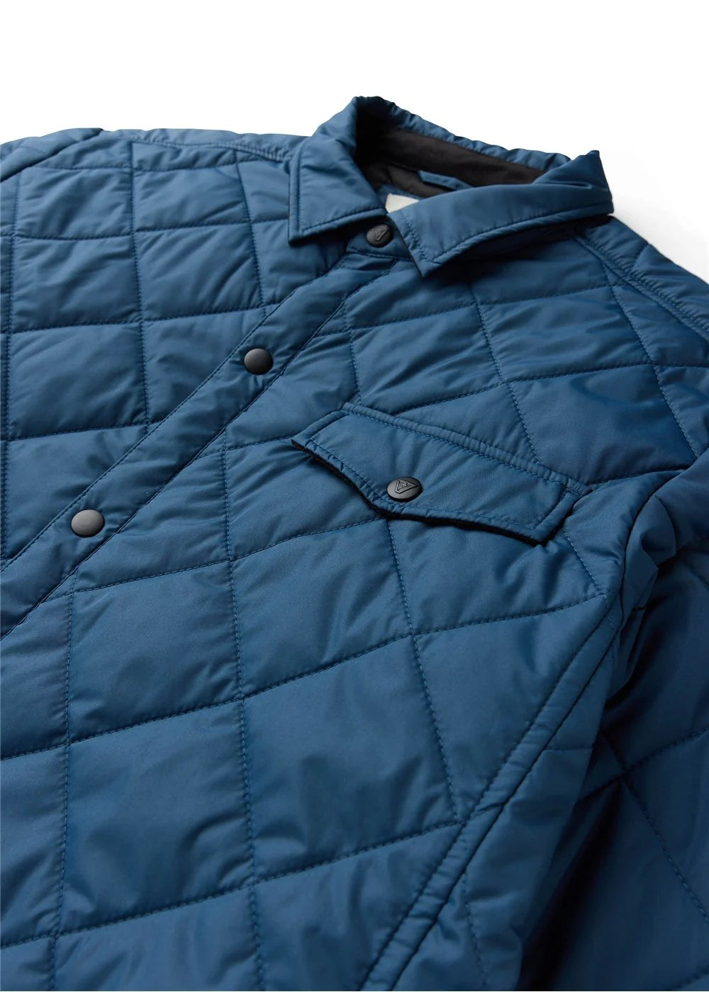 Vissla Eco Cronkite II Jacket closes up dark denim