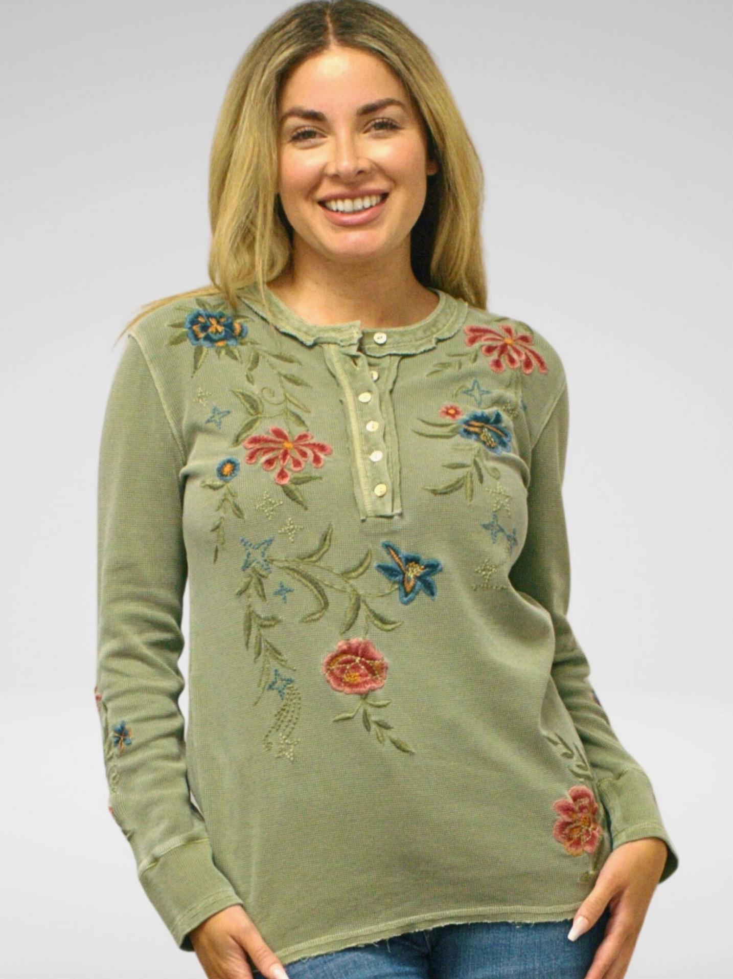 Isolde Top cool sage front