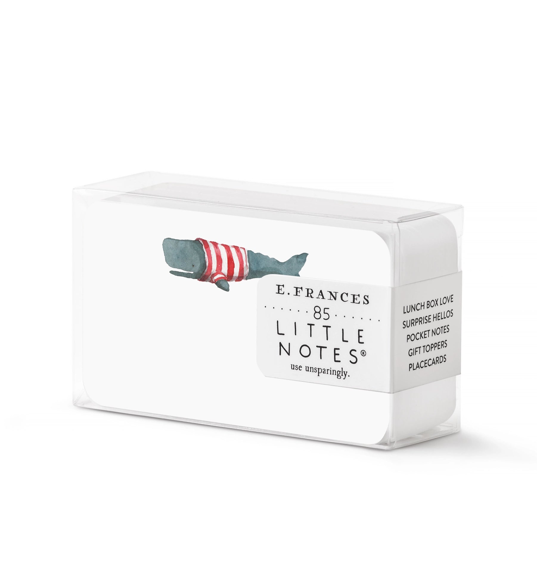 Little Notes Boxed Set of 85 Mini Note Cards Whale