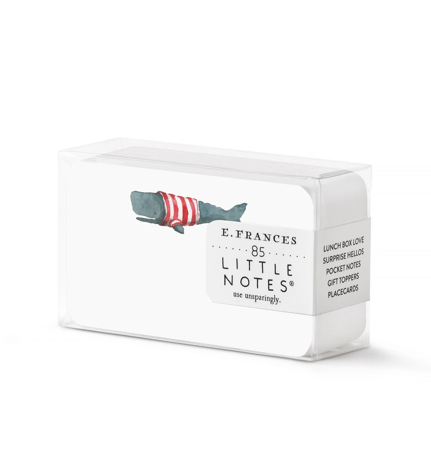 Little Notes Boxed Set of 85 Mini Note Cards Whale