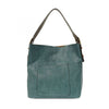 Joy Hobo Handbag - Teal-ish & Coffee