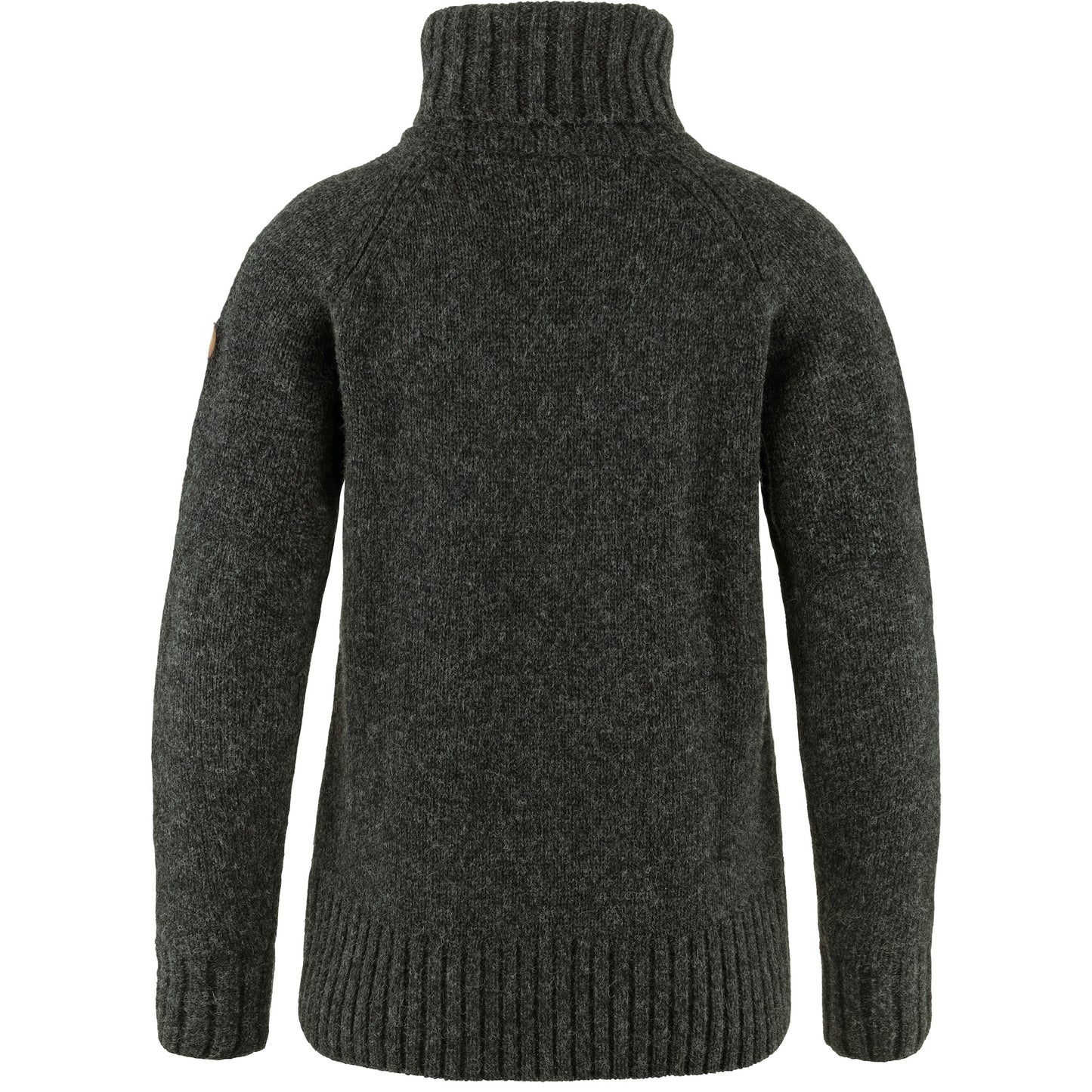 Ovik Cable Knit Roller Neck w | Dark Grey