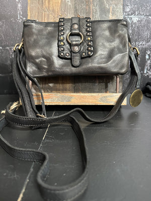 Sling Bag Genuine Leather Italian - Annastacia Black