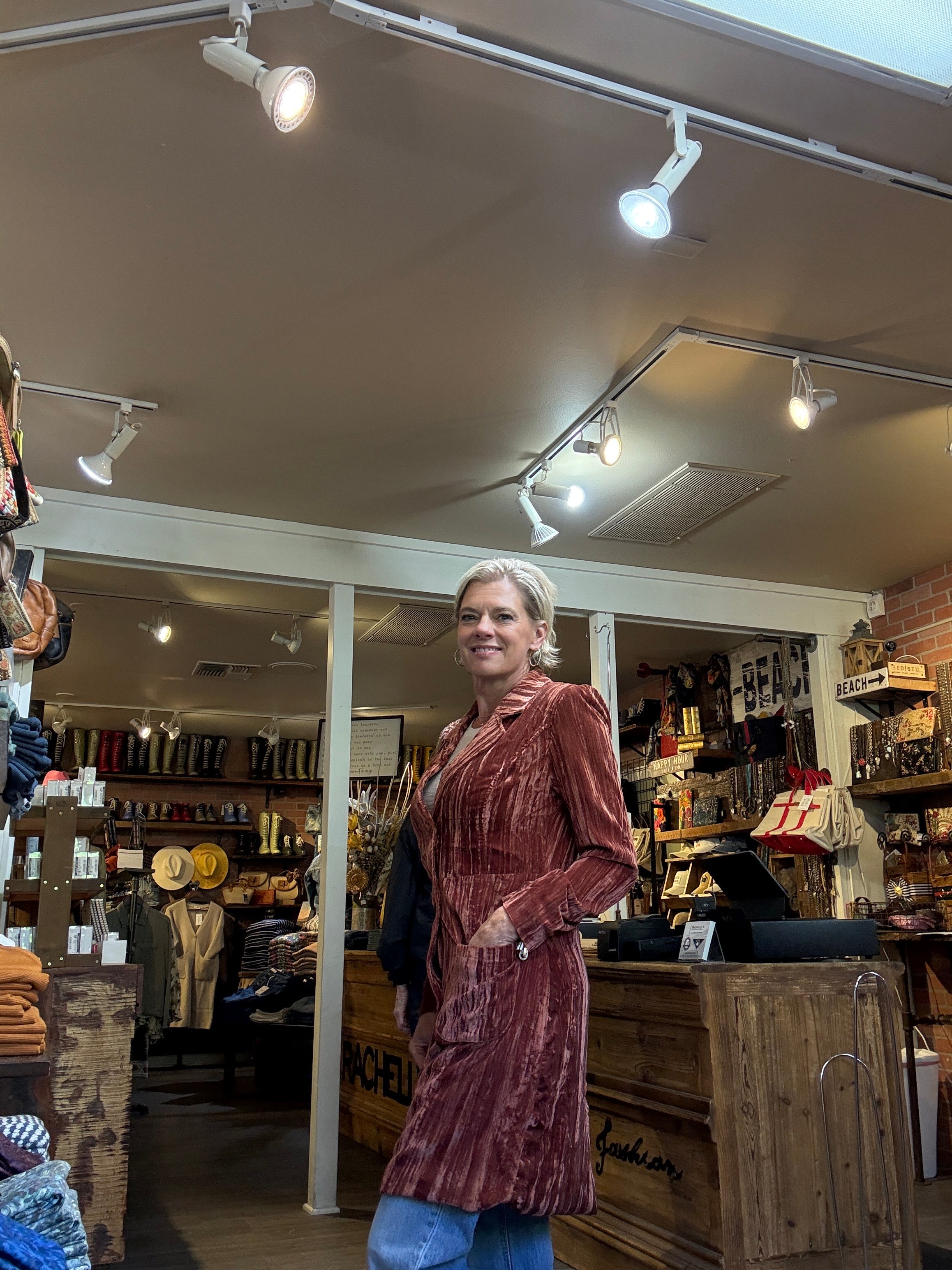 CRUSHED VELVET 70S COAT