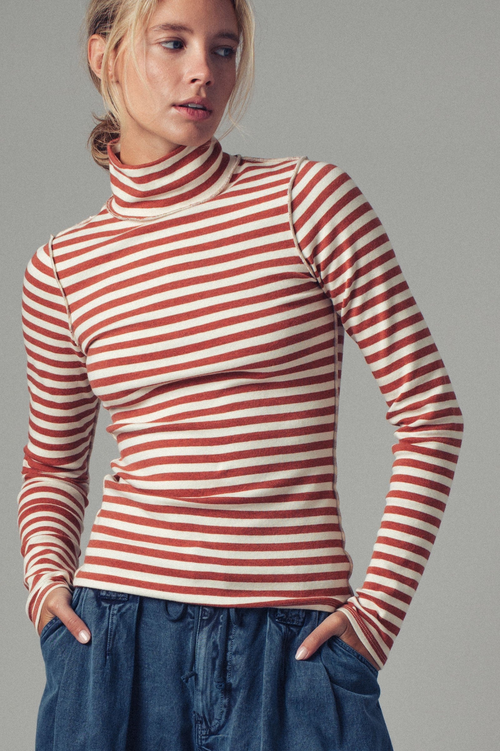 Classic Long Sleeve Turtleneck Top