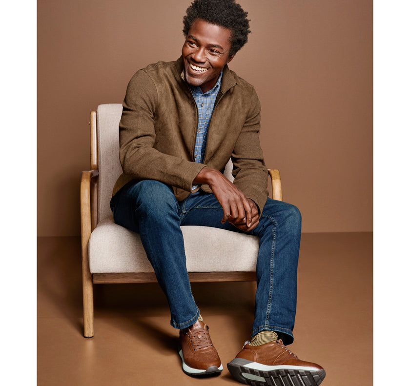 Faux  Suede Full Zip