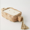 Himalayan Driftwood Candle Small - Wild Green Fig burning