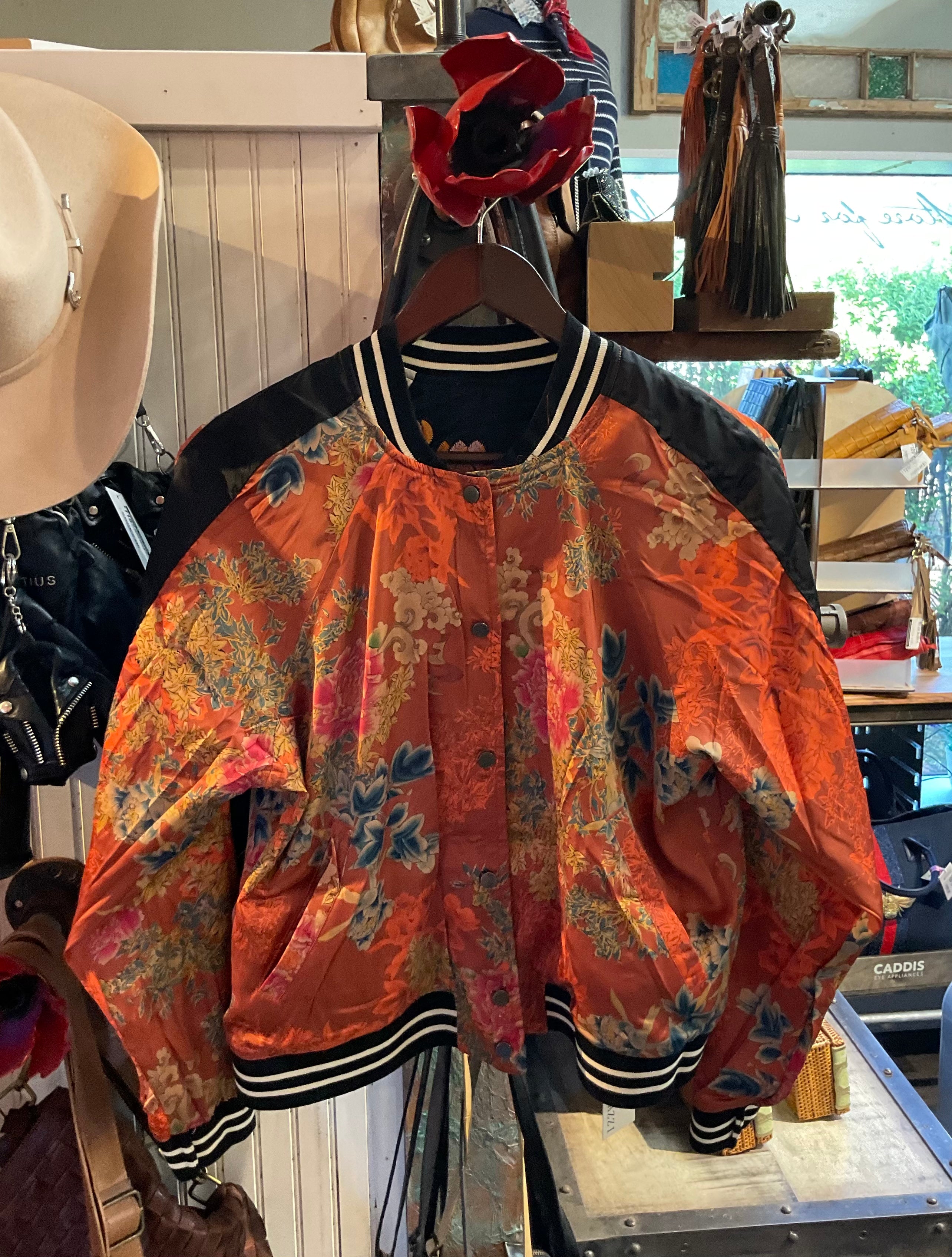 REVERSIBLE SATIN BBALL JACKET