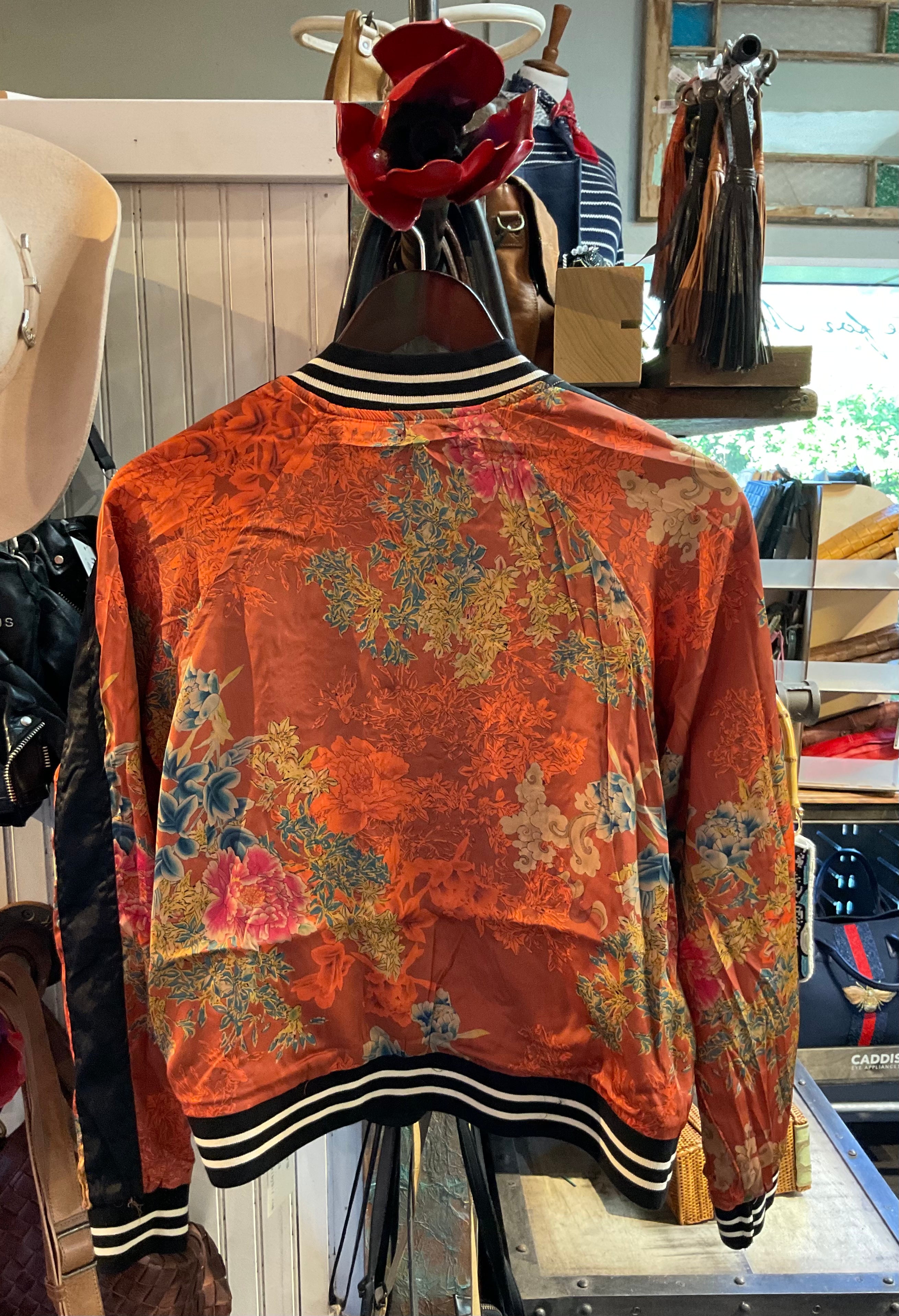 REVERSIBLE SATIN BBALL JACKET