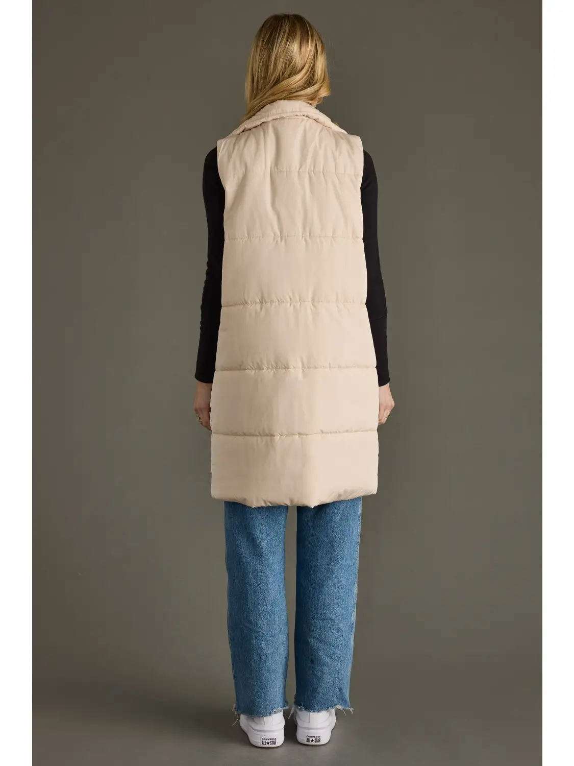 Cream Long Vest
