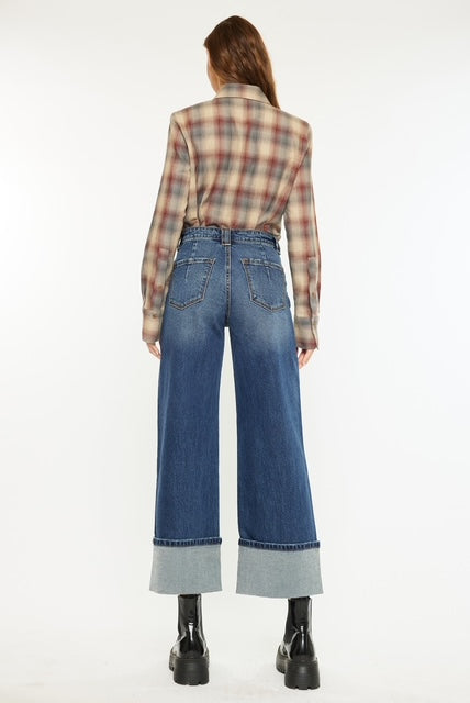 Rebeca High Rise Ankle Wide Leg Pant