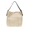 Joy Hobo Handbag - Metallic Pearl & Coffee Handle