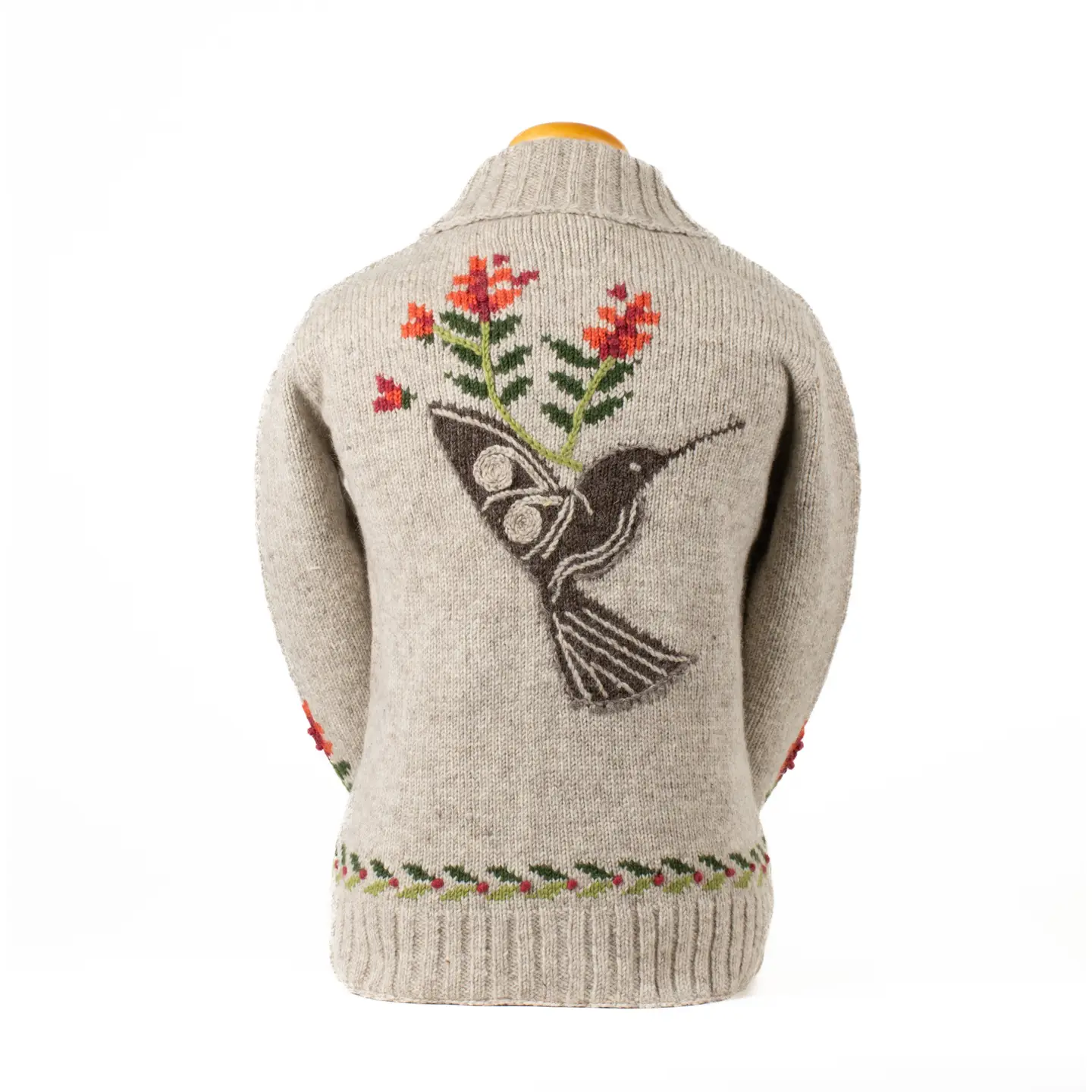 Floral Flight - Women's Wool Knit Sweater back