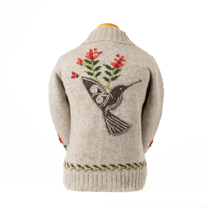 Floral Flight - Women's Wool Knit Sweater back