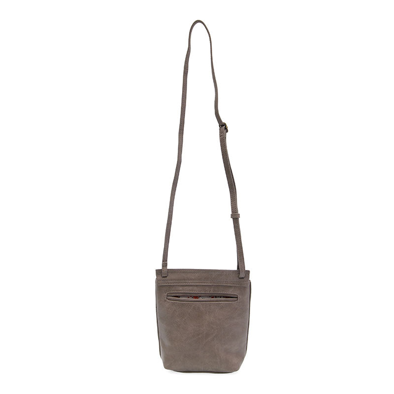 Shiitake Jensy Front Flap Crossbody back with strap shitake