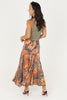 Geena Printed Maxi Skirt | Sunset back