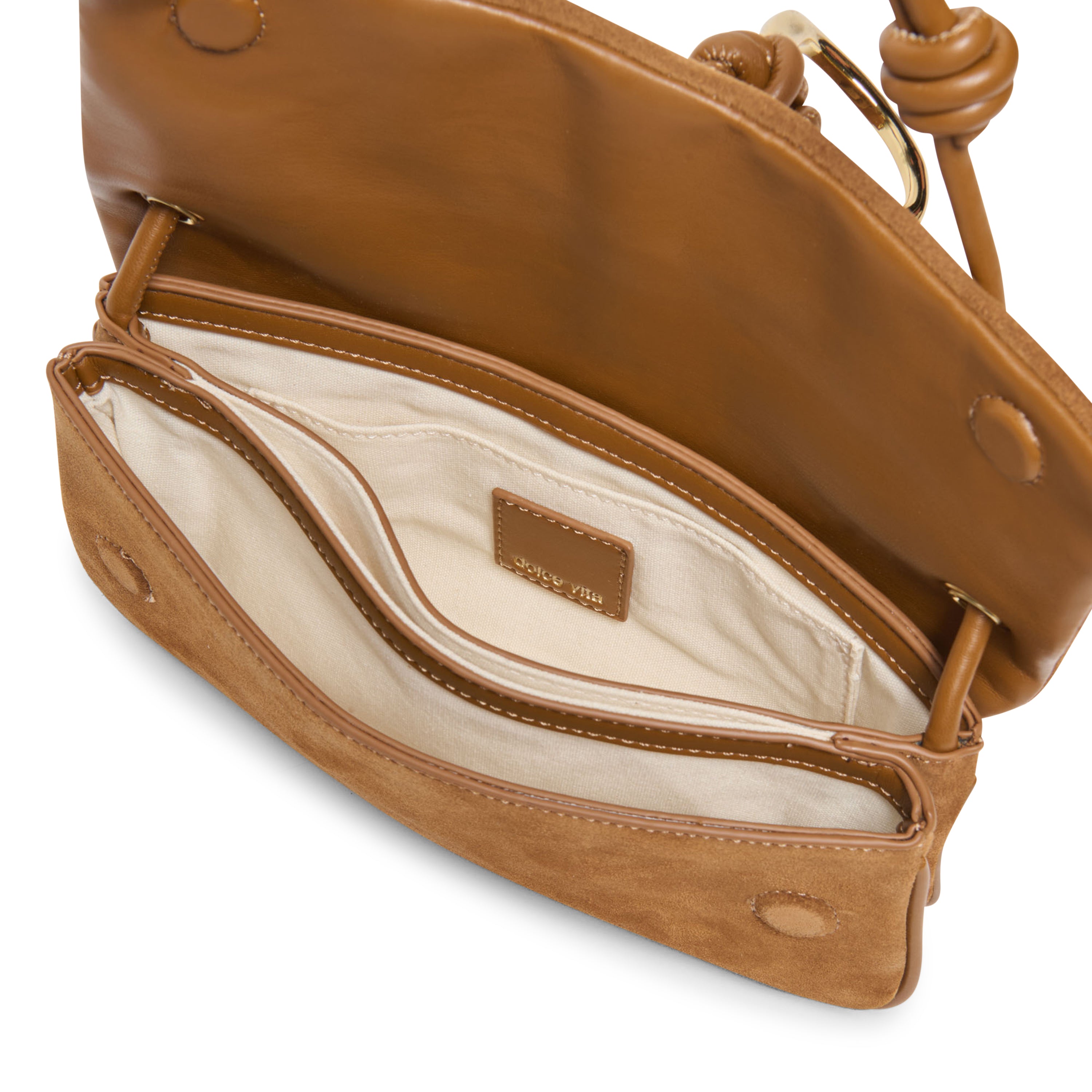 Balen Leather Shoulder Bag | Pecan inside