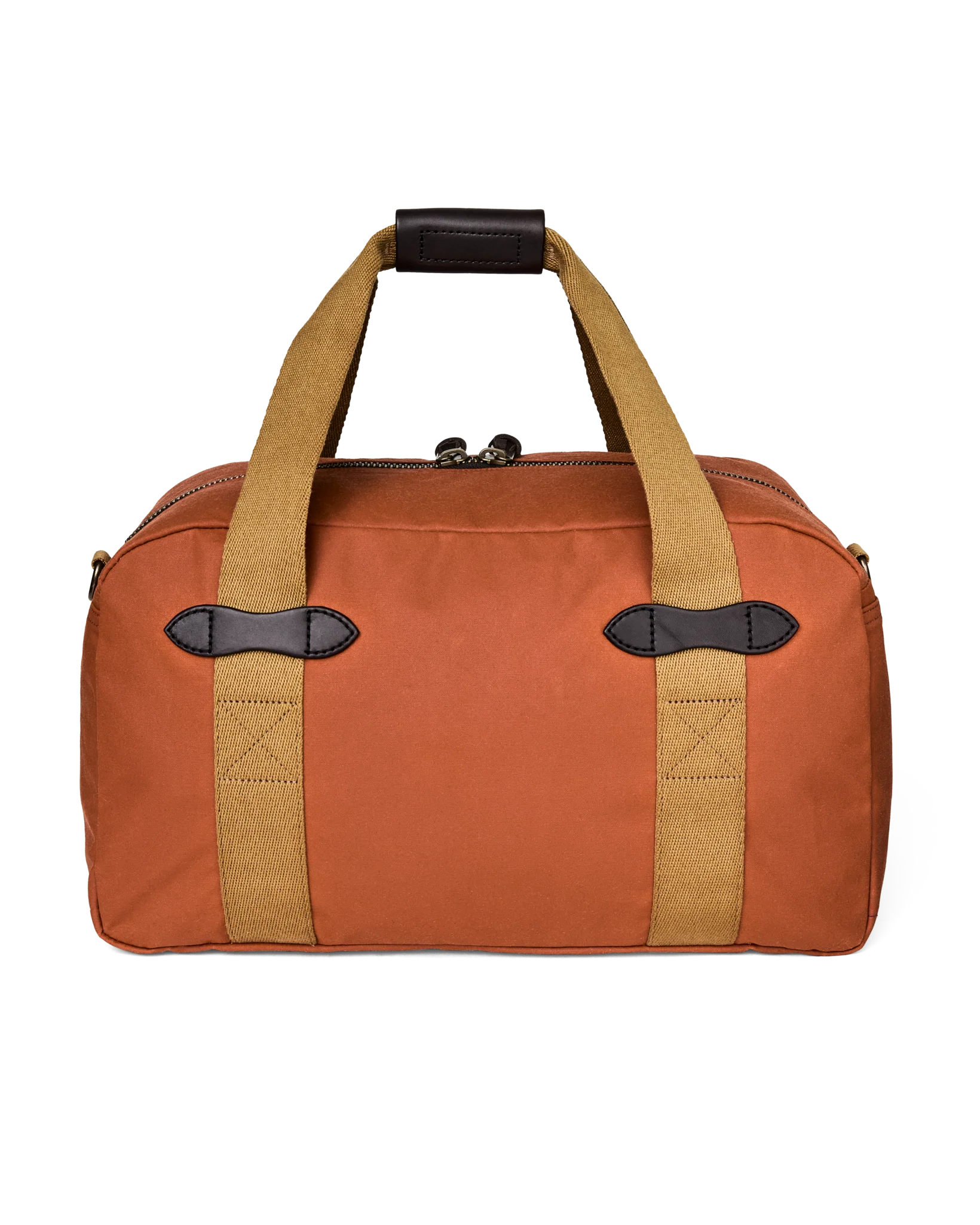 tin cloth small duffle bag rust back