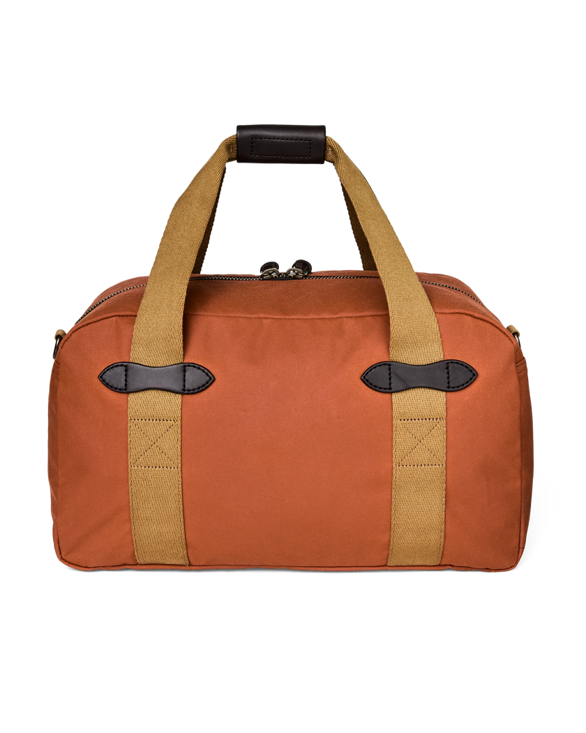 tin cloth small duffle bag rust back