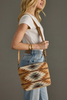 Tan, Camel & Teal Aztec Crossbody