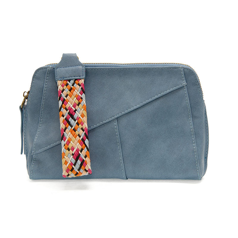 Bluebird Skies Gigi Crossbody with Woven Wrist Strap front