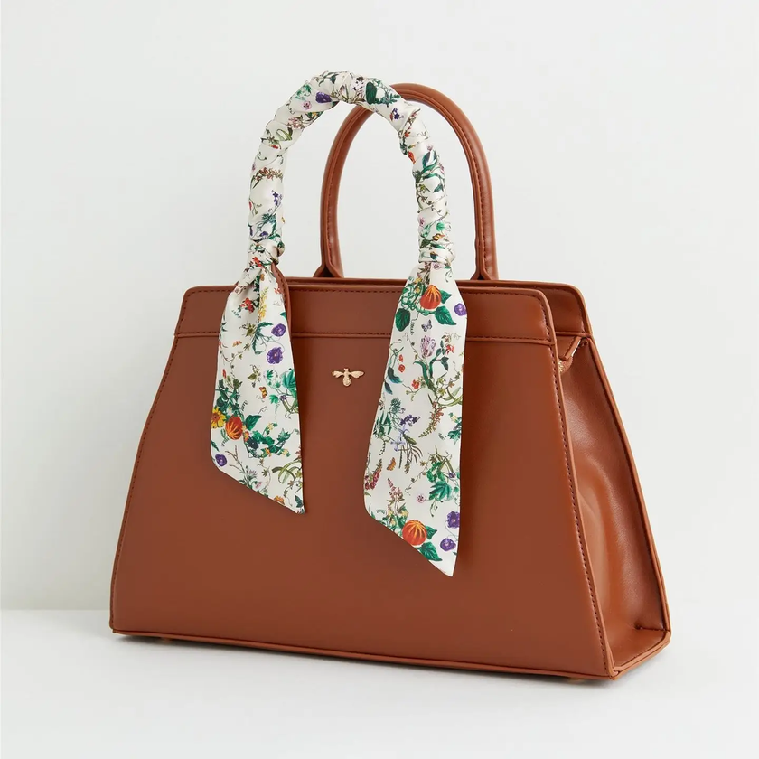 Pumpkin Tan Tote Purse front/side