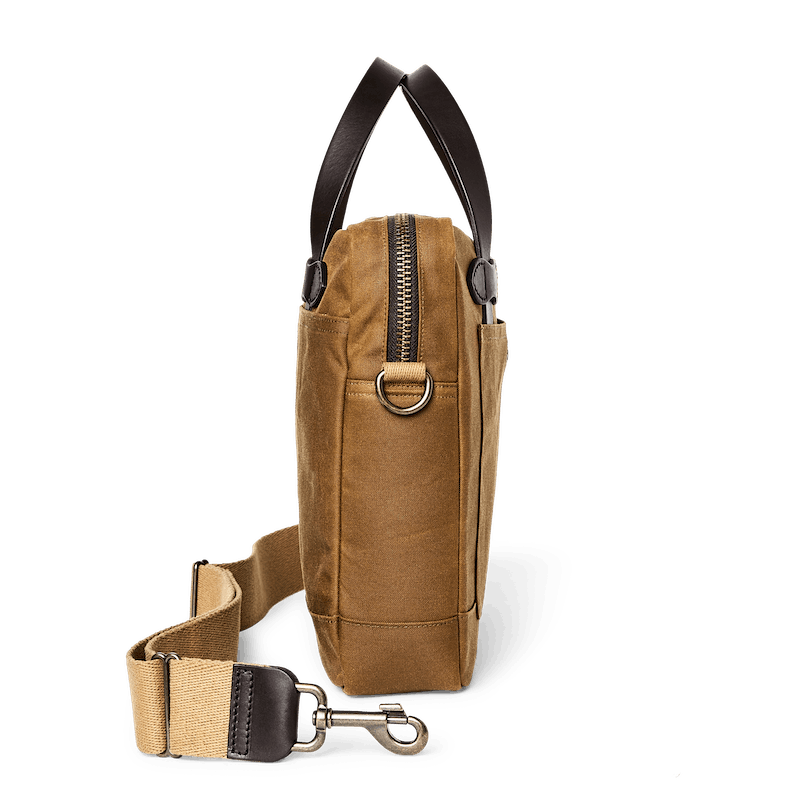 Tin Cloth Compact Briefcase Tan One Size profile