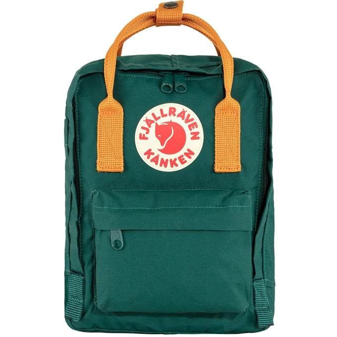 Fjallraven Kanken Mini Backpack 667206 Arctic Green & Spicy Orange