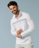 EVANSVILLE 1/4 ZIP CHEST STRIPE PERFORMANCE MOCK NECK front