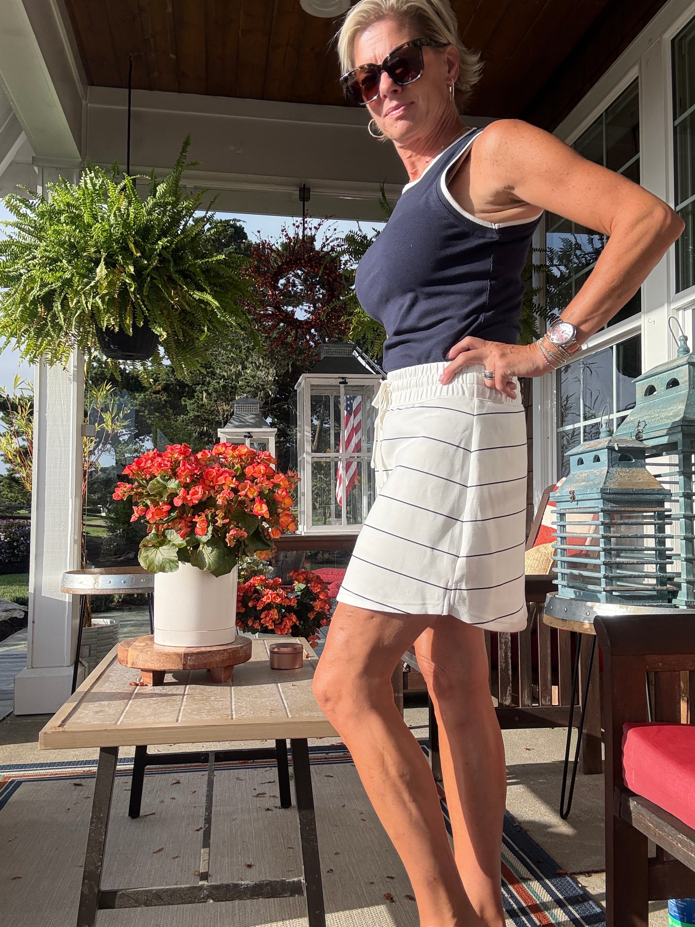 MODAL STRIPE SKORT