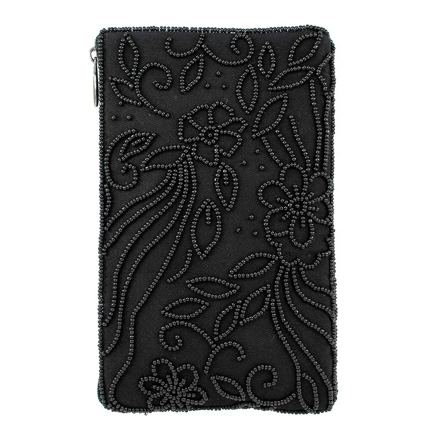 So Sweet Beaded Floral Crossbody Phone Bag