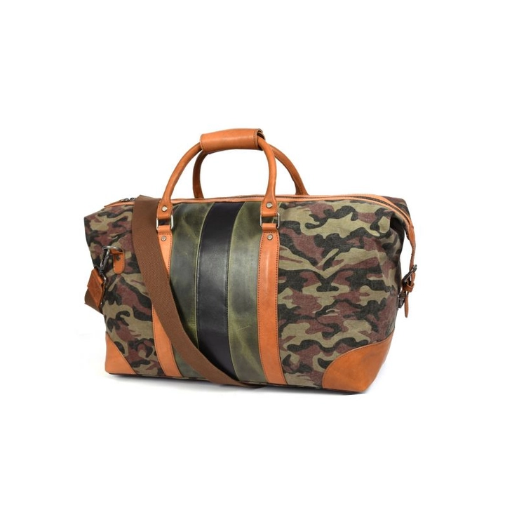 Durham Camouflage Travel Bag - Camo Green Side