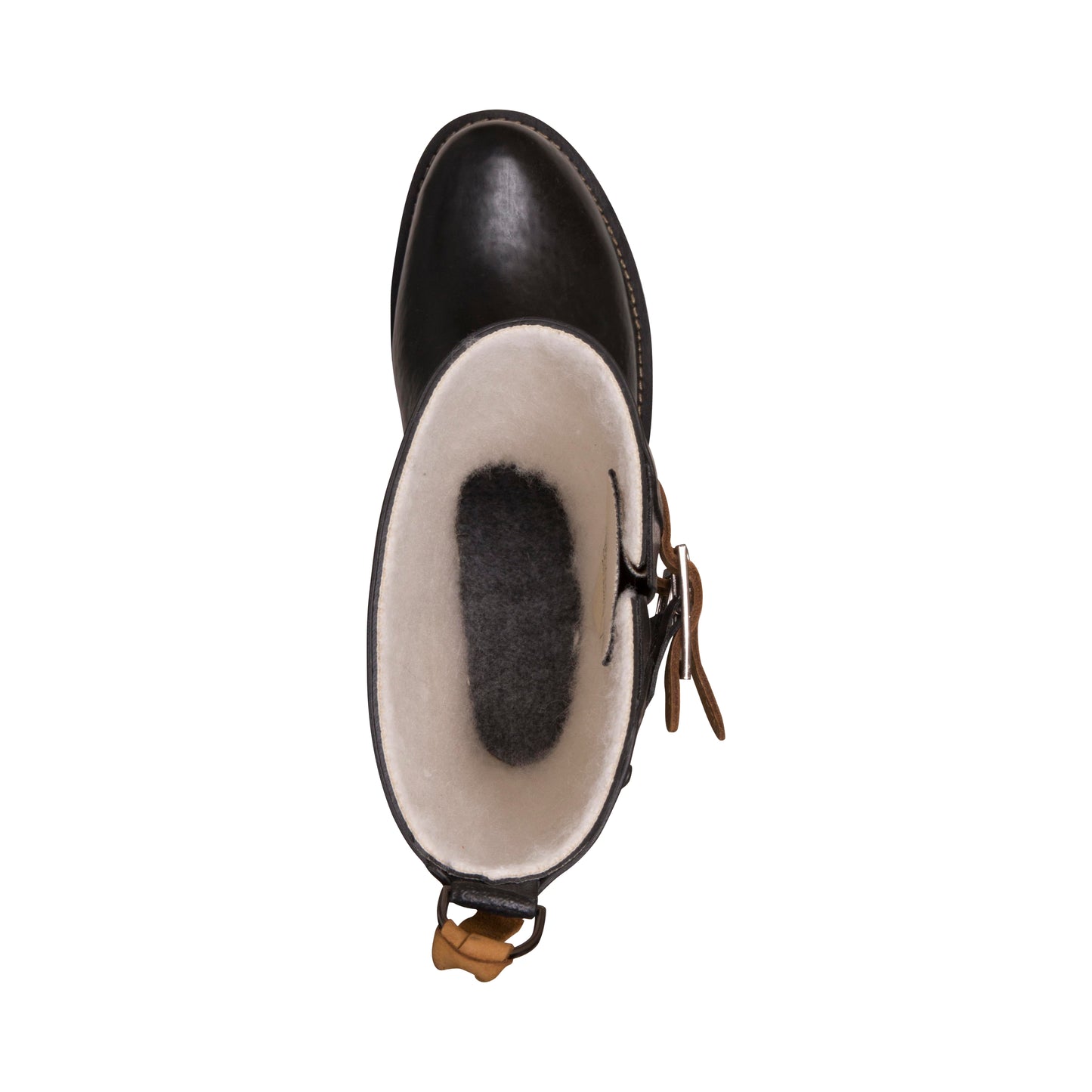 Rub59 Mid Moto Buckle Boot 001 - Black open