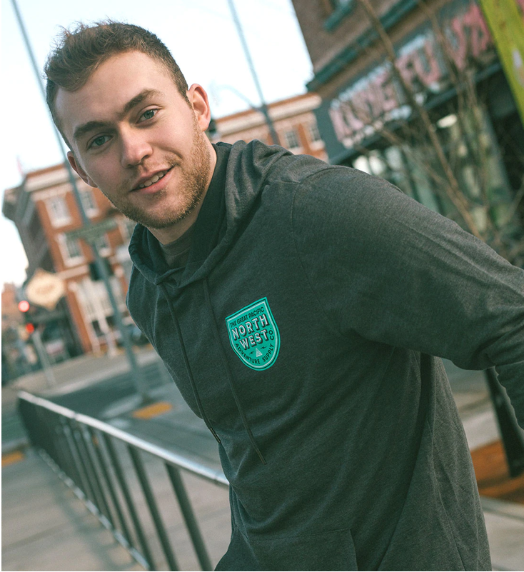 The Great PNW Buhner Hoodie - Heather Black model