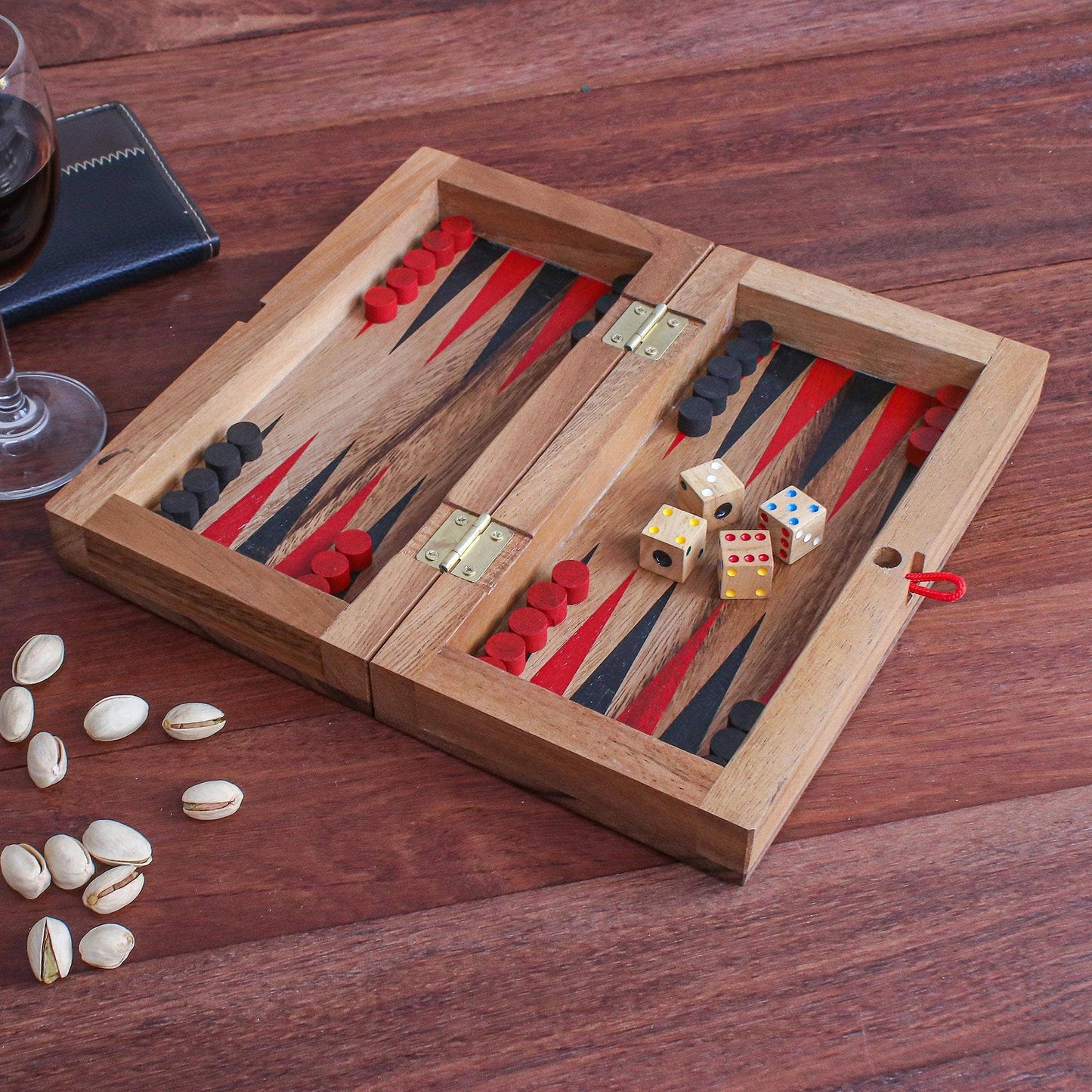 Two for One Travel chess and backgammon set