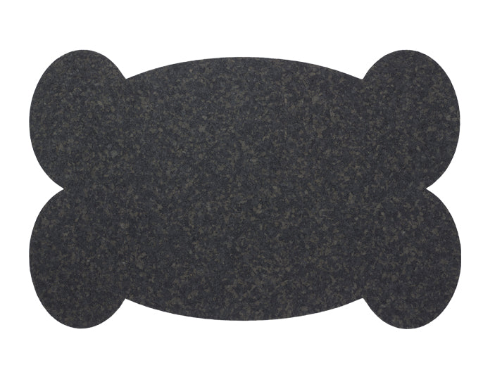 Ore Originals Recycled Rubber Bone Placemat - Black