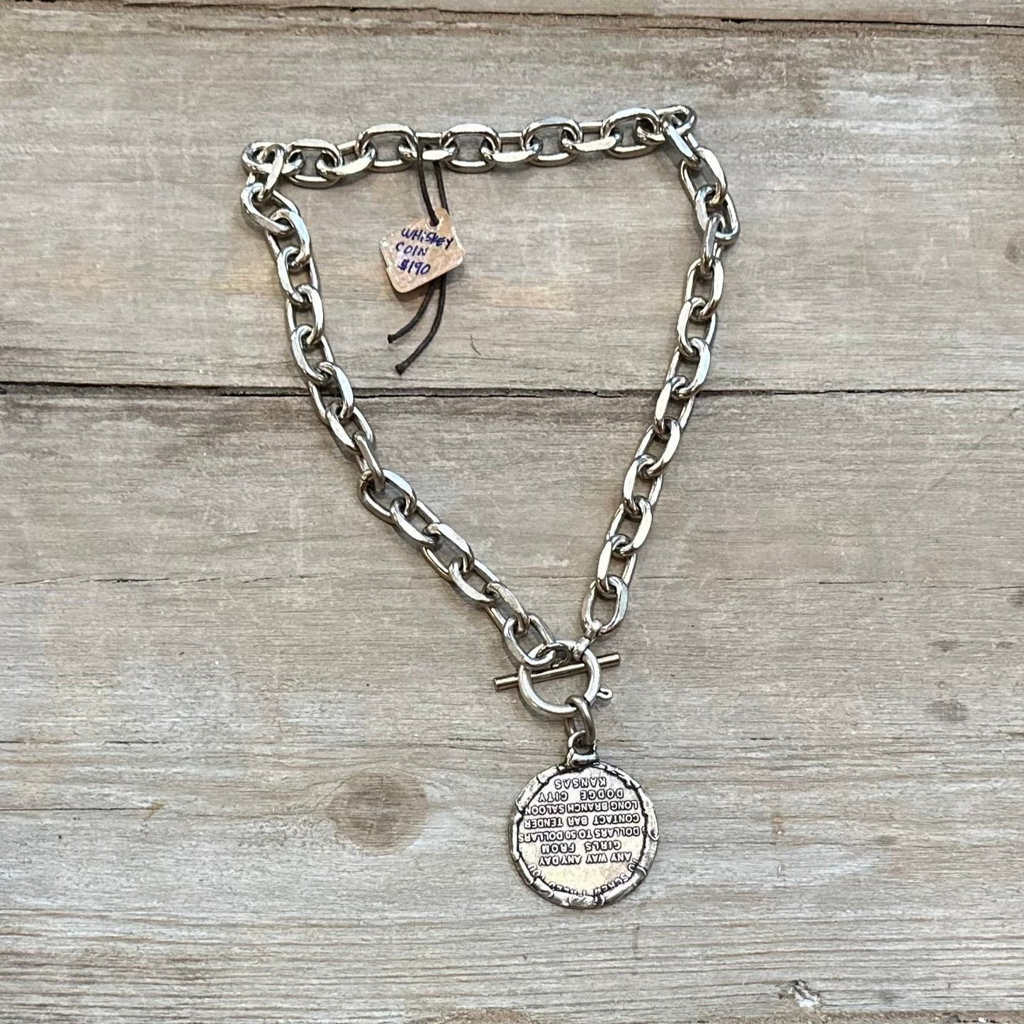 Paula Carvalho Whiskey Coin Necklace back full