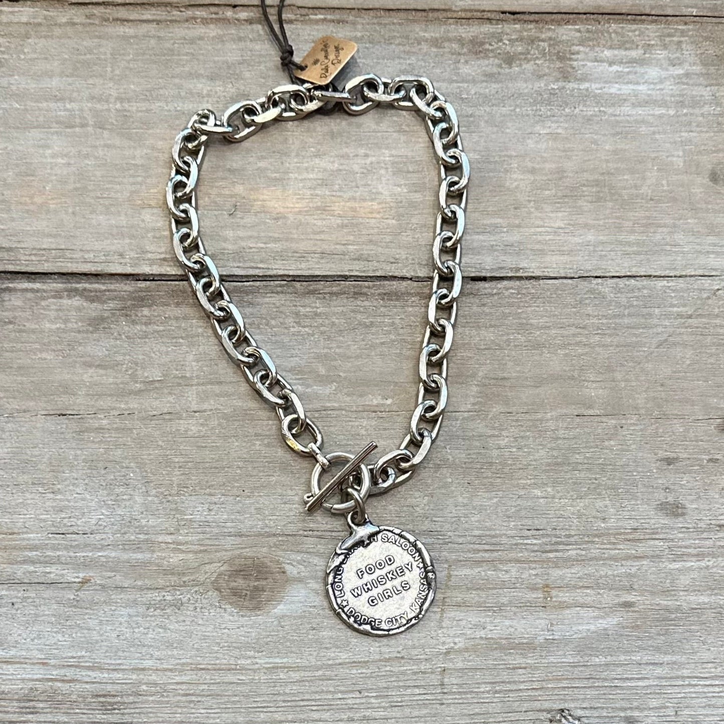 Paula Carvalho Whiskey Coin Necklace front
