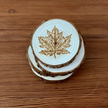Engraved Wood Coasters | Maple Leaf