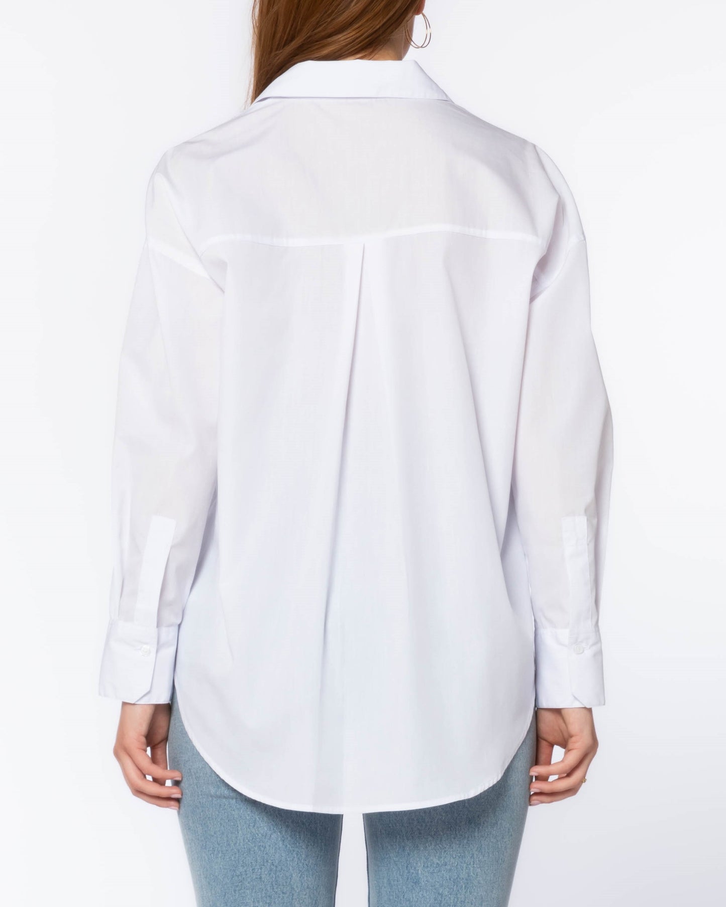 Michelle LS  Button Down Shirt | White back