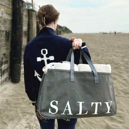 Face to Face Grey Canvas Tote - Salty